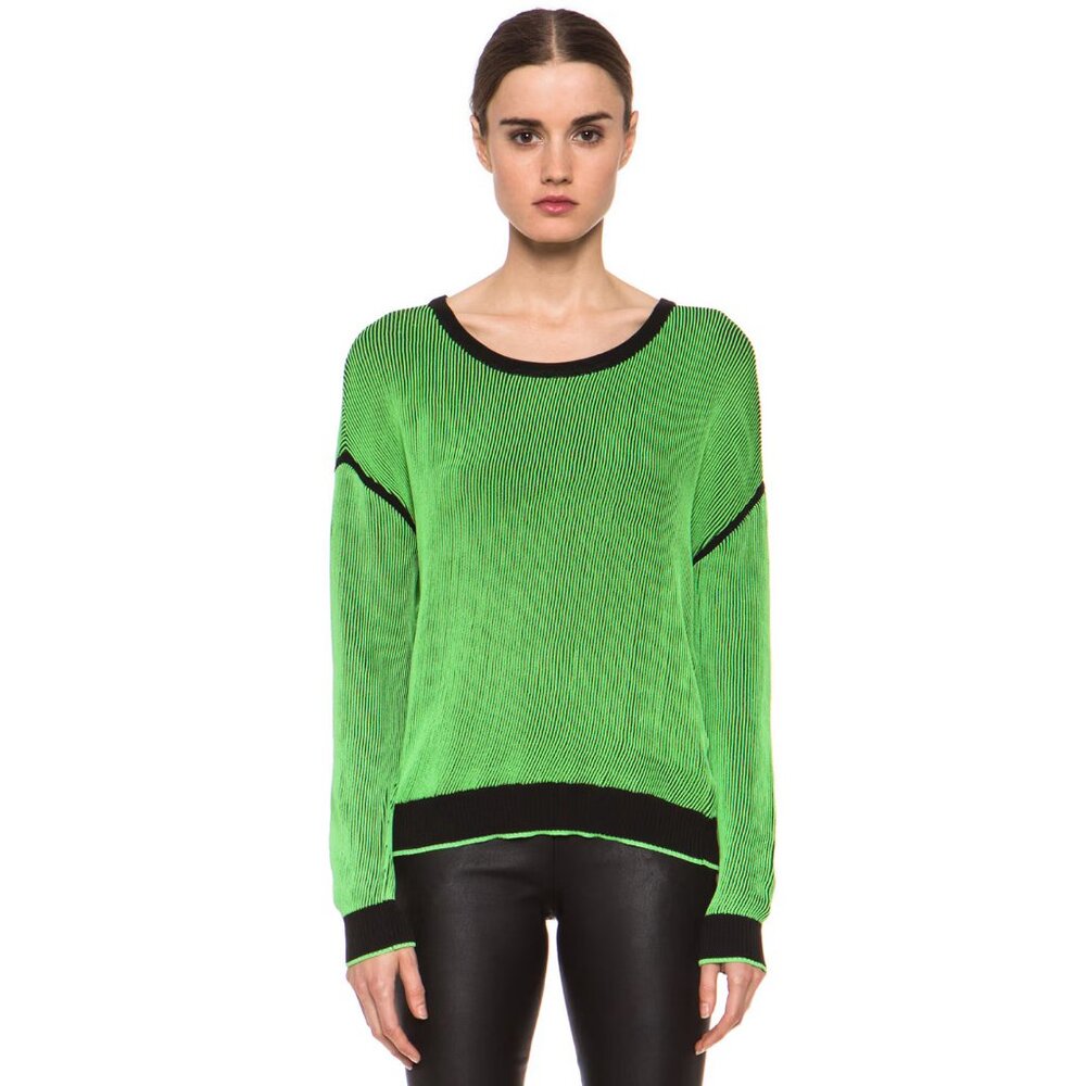 Rag&Bone "Benny" Ribbed Knit in Green, size Small